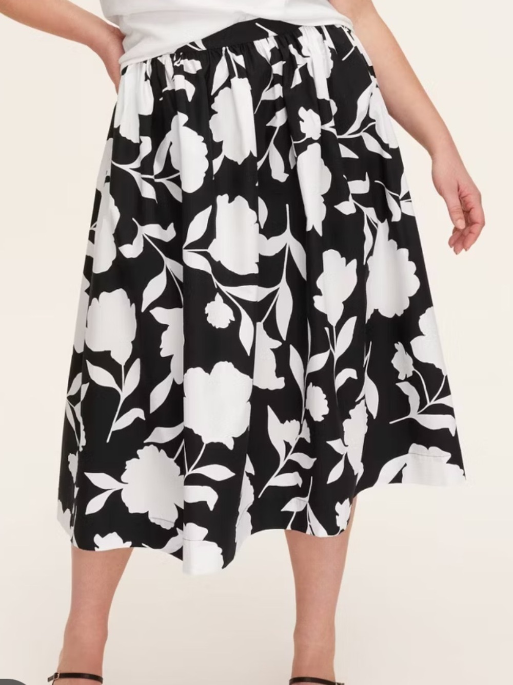 Kate Spade x Target Classic Cotton Volume Midi Skirt - bold floral pattern